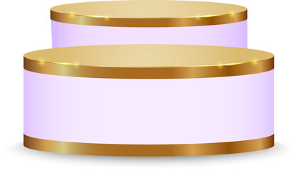 Purple and gold Podium