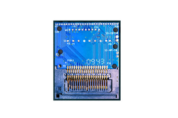 electronic chip isolated on white background.