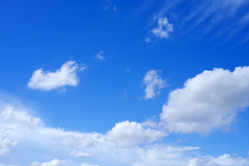 Naklejka na ściany i meble White Blue Sky with Blue Sky Background.