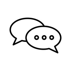 bubble speech icon vector design template in white background