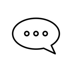 bubble speech icon vector design template in white background