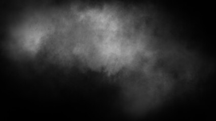 Overlays fog isolated on black background. Paranormal mystic smoke, clouds for movie scenes.