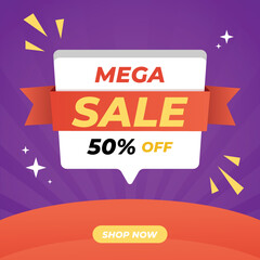 Abstract sale promotion banner template