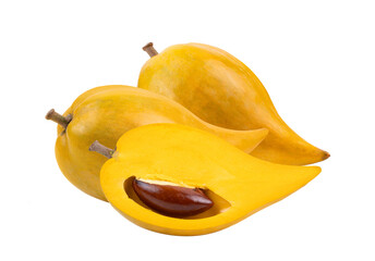 canistel fruit (Egg fruit, Tiesa, Yellow sapote, Canistelsapote, Chesa, Pouteria lucuma) isolated...