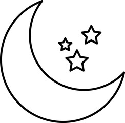 moon icon vector symbol template on white background
