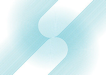 Blue linear pattern abstract geometric background. Vector digital art design - obrazy, fototapety, plakaty