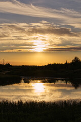 Obraz premium Late Summer Sunset over Pylypow Wetlands