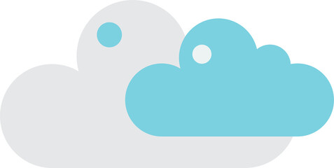 Data connection and cloud illustration in minimal style