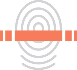 fingerprint scanning illustration in minimal style