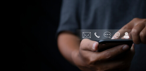 Contact us or Customer support hotline people connect.