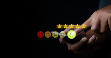 Customer satisfaction experience concept.