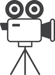 Obraz premium movie camera illustration in minimal style