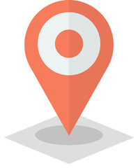 Location pin illustration in minimal style