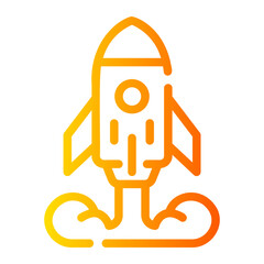 rocket gradient icon