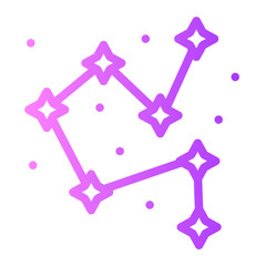 shooting stars gradient icon