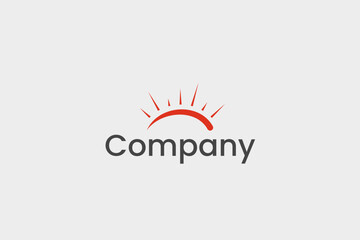 Illustration vector graphic of sun or sunset or sunrise. Good for logo