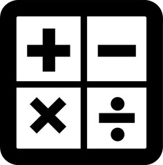 Math icon, isolated. Flat design on white background..eps
