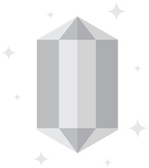 diamond with sparkle illustration in minimal style