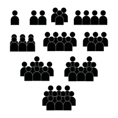 social people icon set