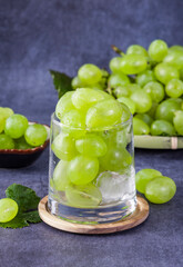Fresh vitamin-containing fruit green grapes