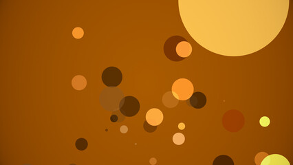 カラフルな背景に円が湧き出る