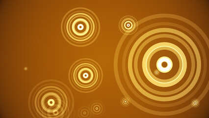 カラフルな背景に円が湧き出る