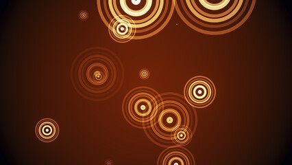 カラフルな背景に円が湧き出る