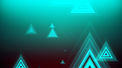 カラフルな背景に三角形が湧き出る