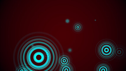 カラフルな背景に円が湧き出る