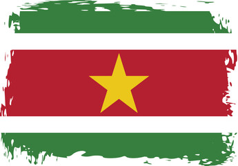 Grunge Suriname flag.flag of Suriname,banner vector illustration. Vector illustration eps10.