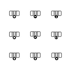 wound bandage Icon colored Black White