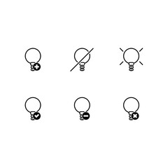 Lamp Icon Black White 