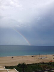 rainbow over the sea