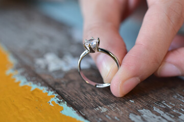 Fototapeta premium diamond ring wedding ring jewelrydiamond, jewelry,