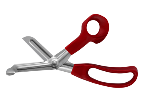 red scissors isolated