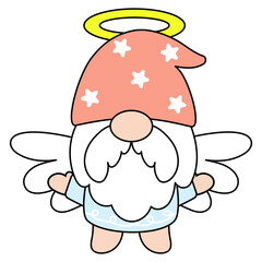Gnomes Angel Filled Clipart