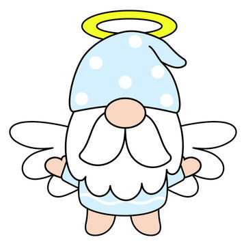 Gnomes Angel Filled Clipart