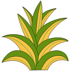 Plant hand drawn illustration in cartoon design