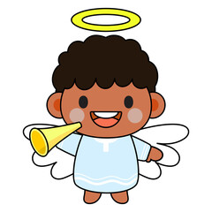 Kids Angel Filled Clipart