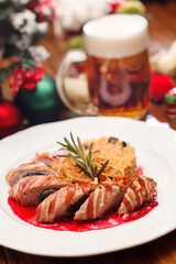 sausages with cabbage