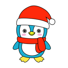 penguin christmas Filled Clipart, merry christmas