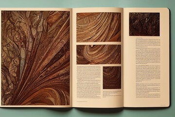 a book with a brown pastel design that is elegant and beautiful