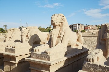 The Sphinx-Line Entrance to Karnak Temple