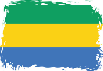 Grunge Gabon flag.flag of Gabon,banner vector illustration. Vector illustration eps10.
