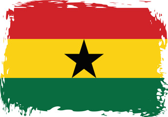 Grunge Ghana flag.flag of Ghana,banner vector illustration. Vector illustration eps10.