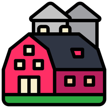recommend clip art: barn filled outline icon