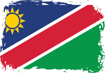 Grunge Namibia flag.flag of Namibia,banner vector illustration. Vector illustration eps10.