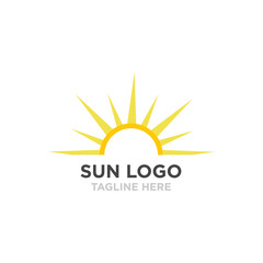 Fototapeta na wymiar sun logo design vector template