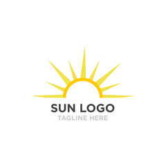 sun logo design vector template