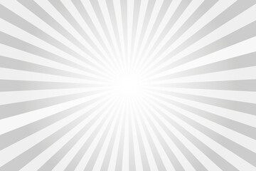 Obraz premium Sun rays background. White and grey radial abstract comic pattern. Vector explosion abstract lines backdrop